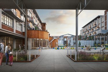 Courtyard and Connection to Rail Platform Concept